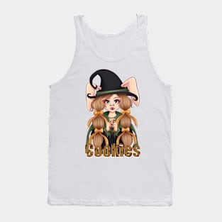 Anime Girl Bunny Loves Cookies Tank Top